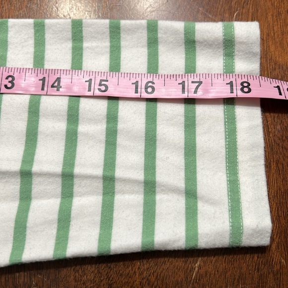 Brooks Brothers Green White Striped Tee Women’s XL Long Sleeve Cotton Blend - Picture 8 of 9